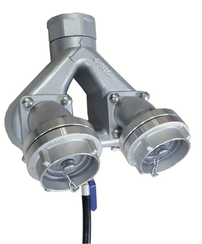 Einspeisearmatur, hängend in Anlehnung DIN 14461-4 ALU 3"